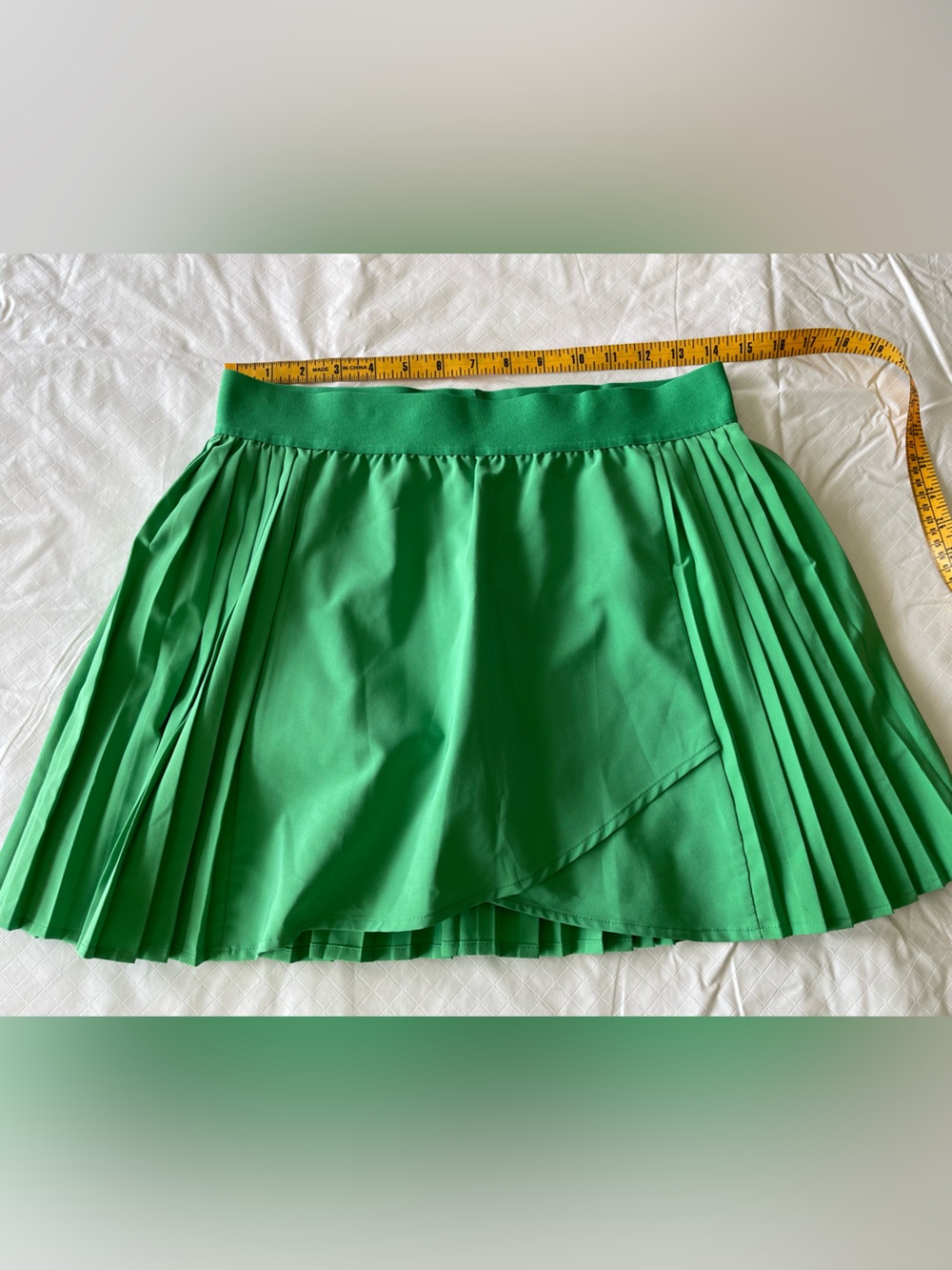 Womens Green Pleated skort